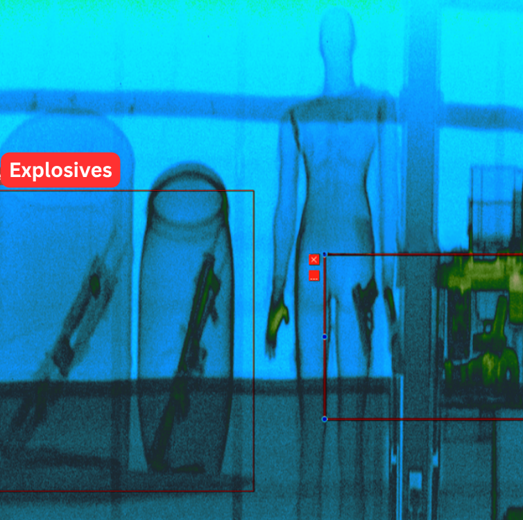 Dual-energy X-ray material classification at customs checkpoint